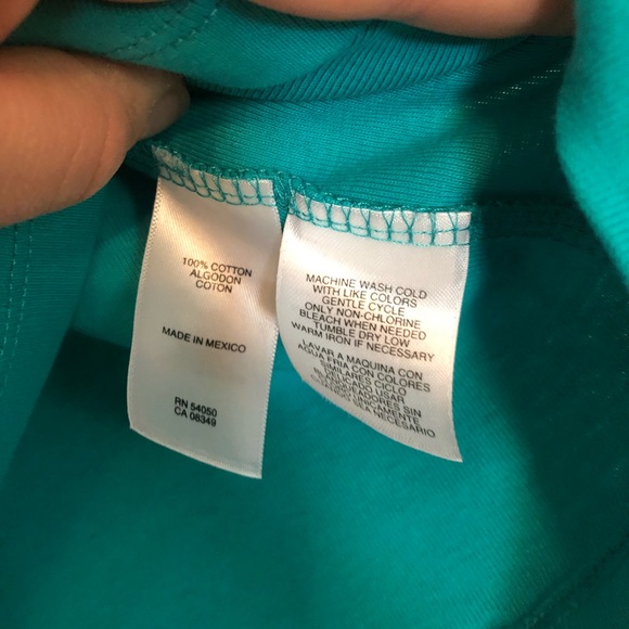 Jones New York Signature Turquoise Crew Neck T - Picture 4 of 5